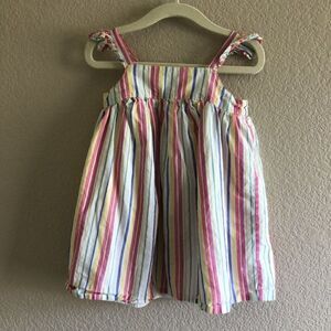 Baby Gap Striped Cotton Dress Multicolor Toddler 2 Years Old